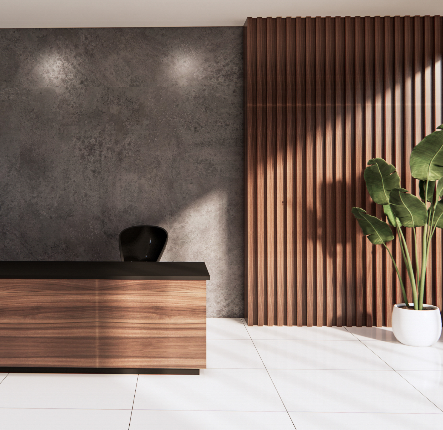 Modern condo reception